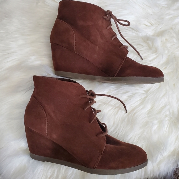 Madden Girl Doman Suede Wedge Booties - Picture 2 of 11